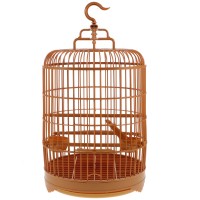 Coiesol Orange Round Parrot Cage - Spacious and Stylish, Durable Construction, Perfect for Parrots and Small Birds