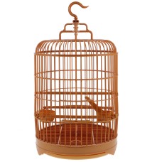 Coiesol Orange Round Parrot Cage - Spacious and Stylish, Durable Construction, Perfect for Parrots and Small Birds