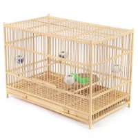 Coiesol Wooden Rectangular Birdcage - Elegant Design, Sturdy and Safe, Ideal for Small Birds, Easy to Clean